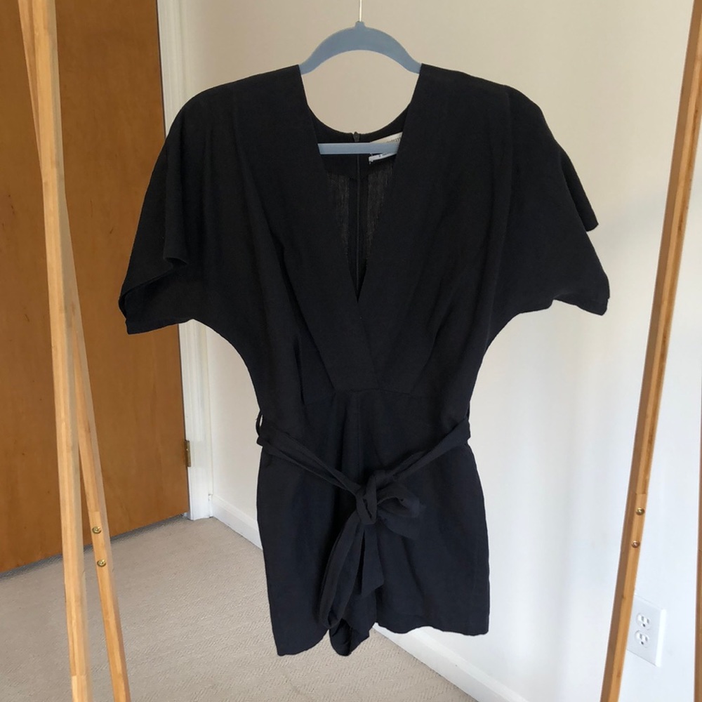 Urban Outfitters Black Deep-V Romper // Size: 2